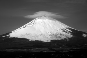 笠雲の富士山